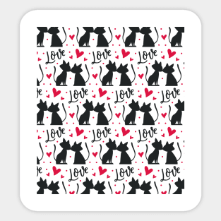 Sweet, Couple, Cat, Heart, Love, Spread, Romance, Gift, Sticker